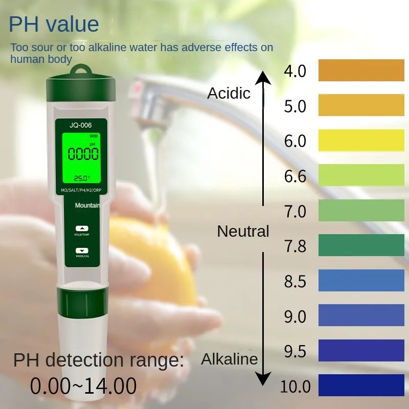 Planted Aquarium Test Kit - Water Quality Monitor PH/EC/TDS/ORP/H2/Fertile/Salinity/S.G/Resistivity/Temp Multifunction Tester