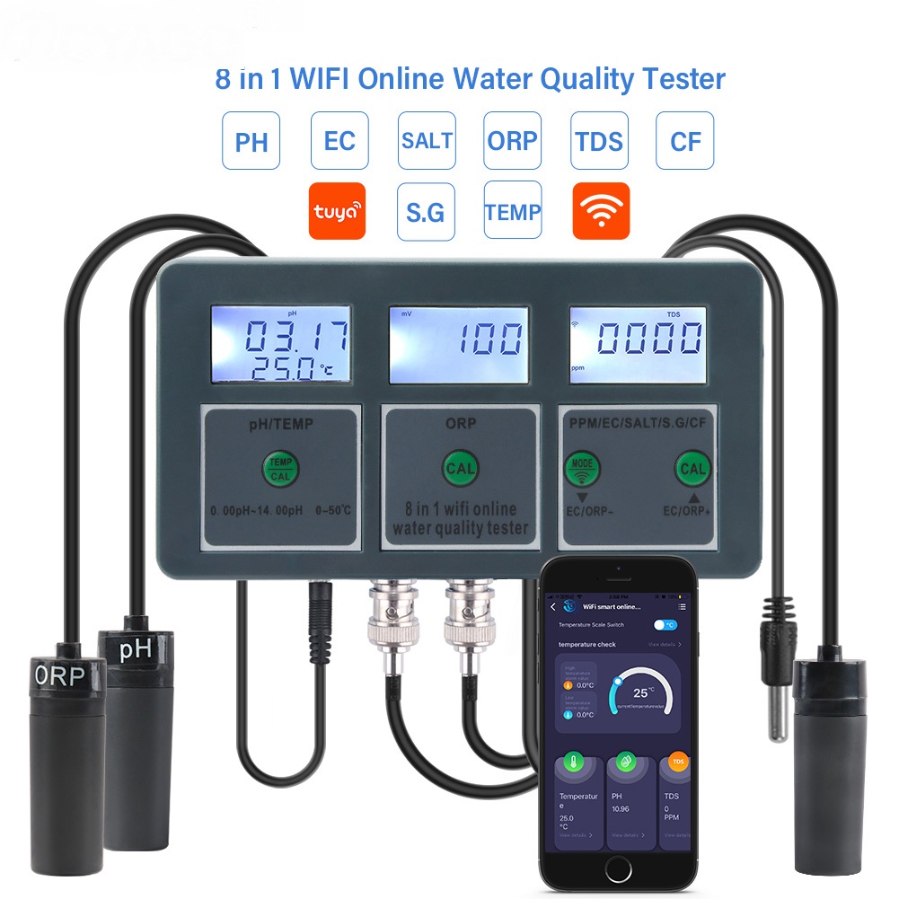 Planted Aquarium Test Kit - Tuya WiFi Digital PH ORP TDS