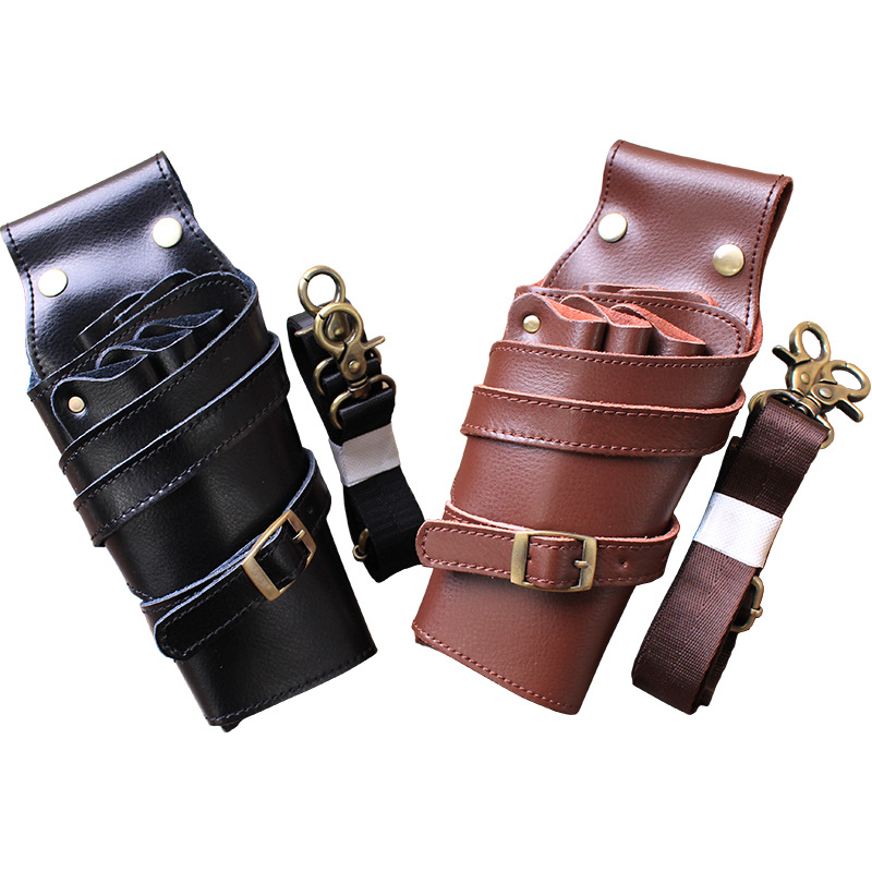 Trimming Scissor Set - Scissors Bag Genuine Leather Hair Care