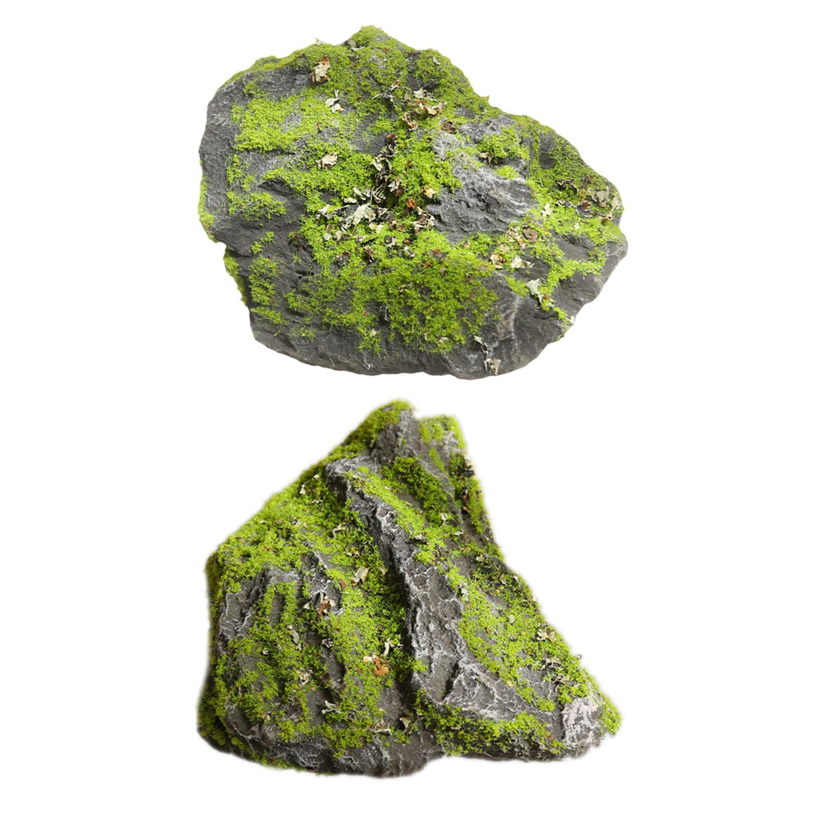 Fake Moss Stone Realistic Gree - Planted Aquarium With Rocks review and price