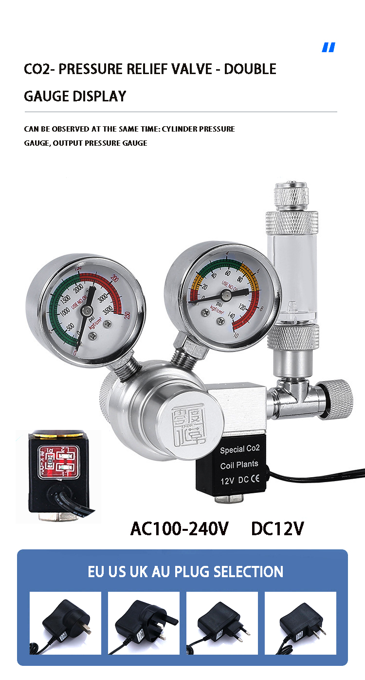 Aquarium CO2 Regulator Solenoi - Aquarium Plant Grass review and price