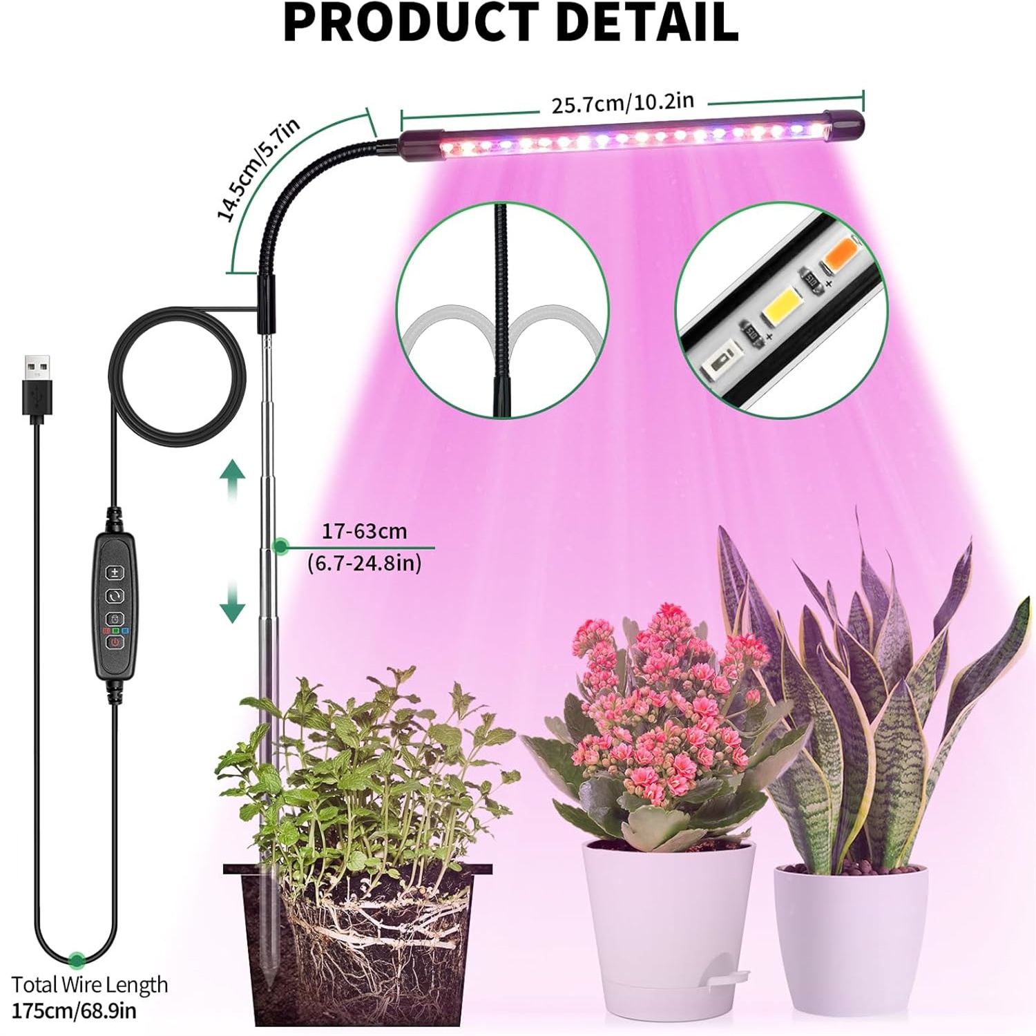3Colors USB Grow Lamp Plant Fu - Led Planted Tank Light review and price