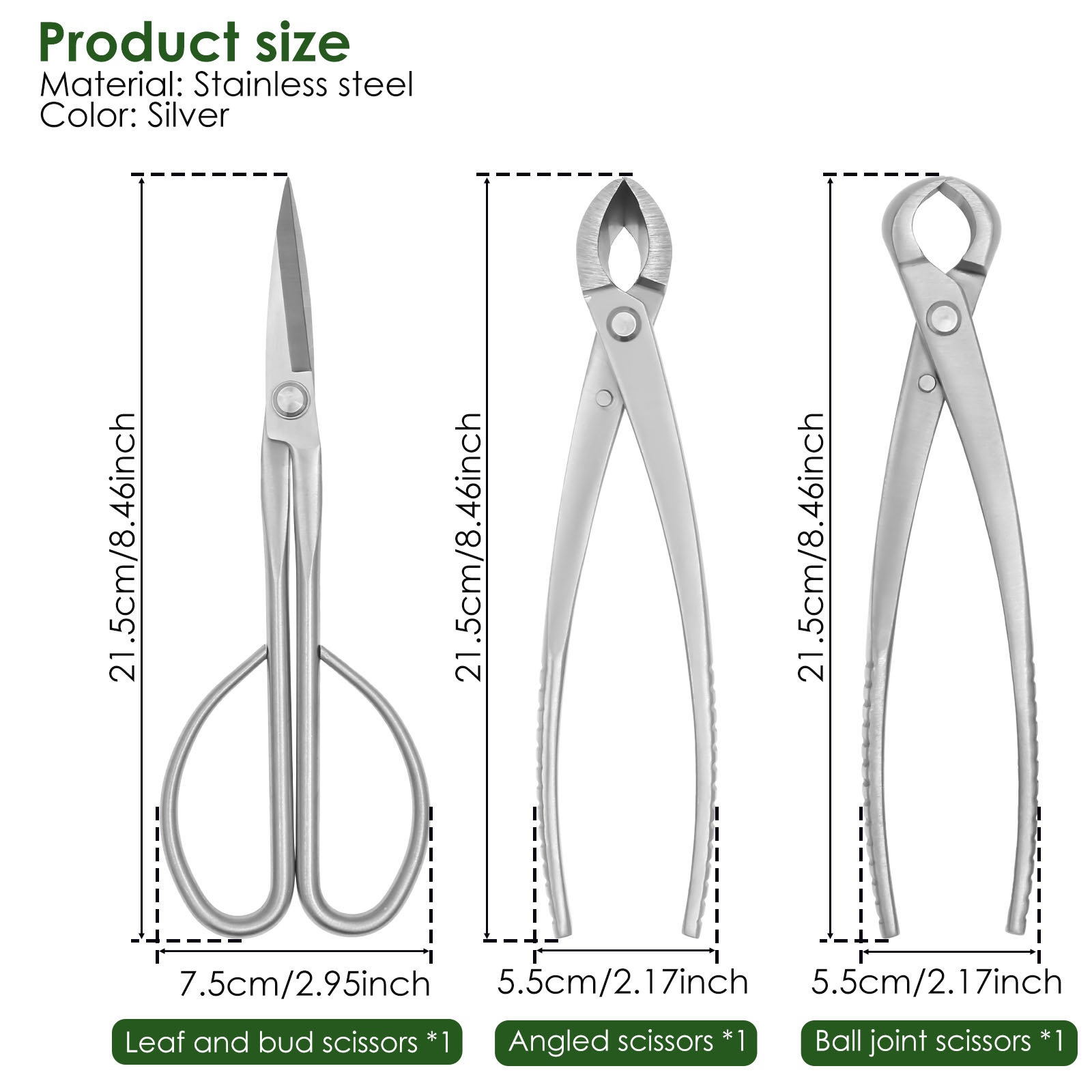3 Pcs Bonsai Tool Set with Kno - Trimming Scissor Set review and price
