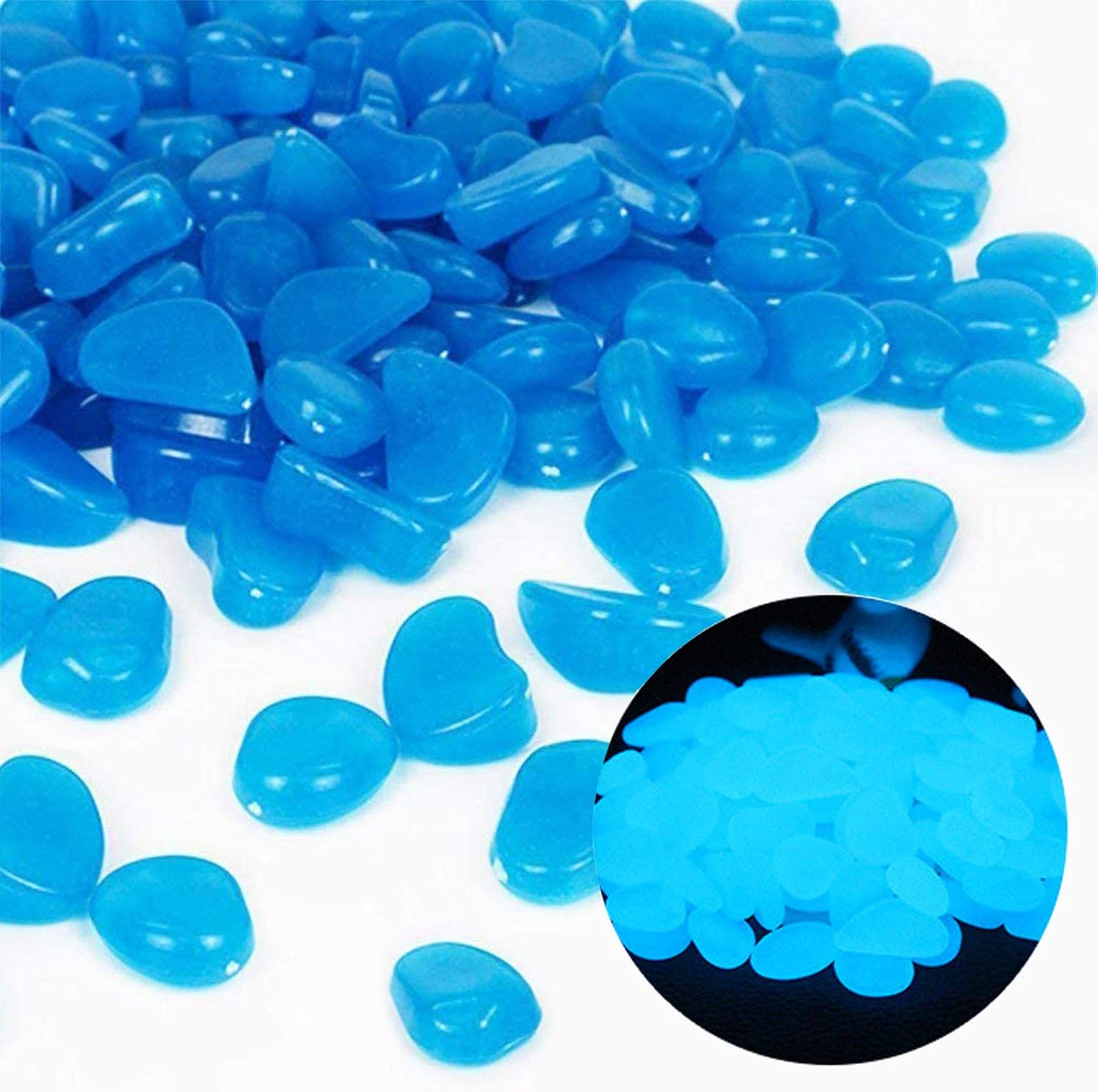 Fish Tank Rocks Glow Blue Pebb - Aquarium Plant Ornament review and price