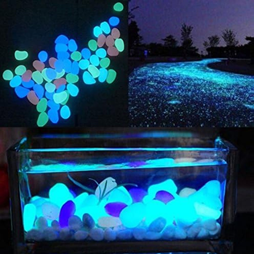 Fish Tank Rocks Glow Blue Pebb - Aquarium Plant Ornament review and price